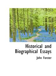 Historical and Biographical Essays,1116661497,9781116661491
