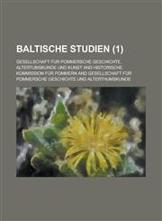 Baltische Studien (1),1234873990,9781234873998
