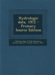 Hydrologic Data, 1972 - Primary Source Edition,1294452207,9781294452201