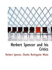 Herbert Spencer and His Critics,1117182746,9781117182742