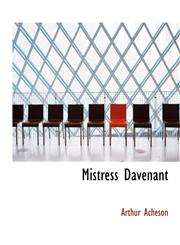 Mistress Davenant,1117913260,9781117913261