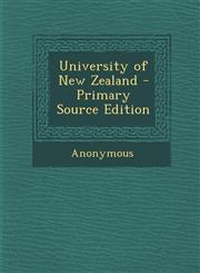 University of New Zealand - Primary Source Edition,1294894447,9781294894445