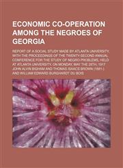 Economic co-operation among the Negroes of Georgia; report of a social study made by Atlanta University, with the proceedings of the twenty-second annual Conference for the Study of Negro Problems, held at Atlanta University, on Monday, May the 28th, 1917,1130968898,9781130968897