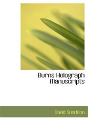 Burns Holograph Manuscripts,1110648987,9781110648986
