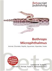 Bothrops Microphthalmus,6135167103,9786135167108