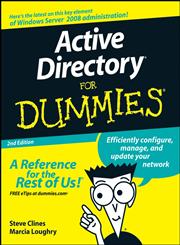 Active Directory For Dummies,0470287209,9780470287200