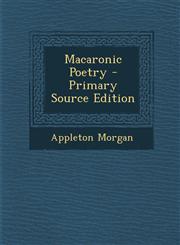 Macaronic Poetry,1289434212,9781289434212