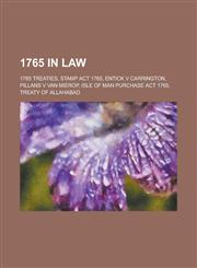 1765 in Law Stamp ACT 1765,115635692X,9781156356920